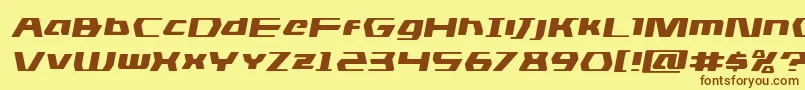 dsmanexpandsemital Font – Brown Fonts on Yellow Background
