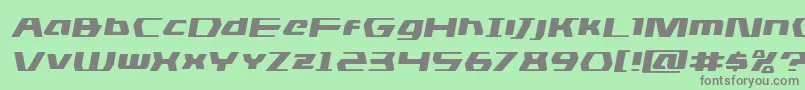 dsmanexpandsemital Font – Gray Fonts on Green Background