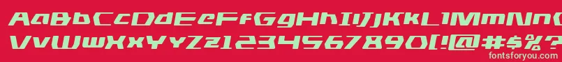 dsmanexpandsemital Font – Green Fonts on Red Background