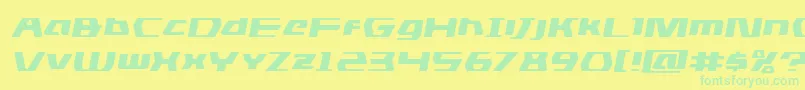 dsmanexpandsemital Font – Green Fonts on Yellow Background