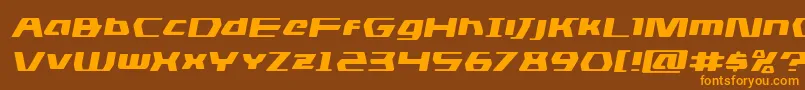 dsmanexpandsemital Font – Orange Fonts on Brown Background