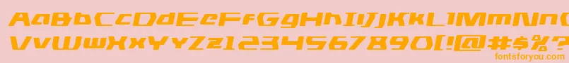 dsmanexpandsemital Font – Orange Fonts on Pink Background