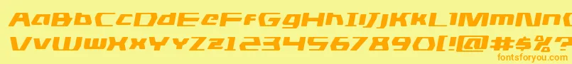 dsmanexpandsemital Font – Orange Fonts on Yellow Background