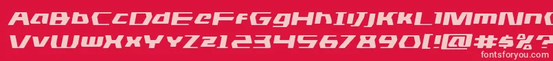 dsmanexpandsemital Font – Pink Fonts on Red Background