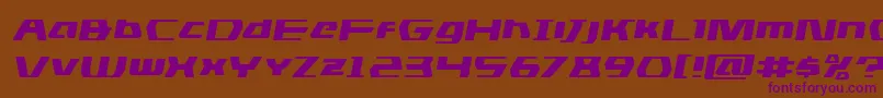 dsmanexpandsemital Font – Purple Fonts on Brown Background