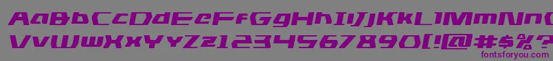 dsmanexpandsemital Font – Purple Fonts on Gray Background