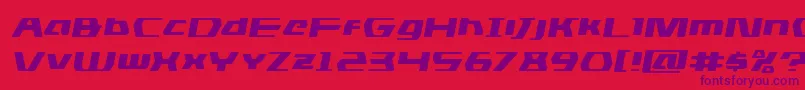 dsmanexpandsemital Font – Purple Fonts on Red Background