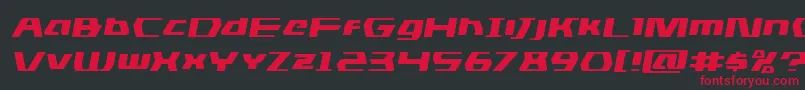 dsmanexpandsemital Font – Red Fonts on Black Background