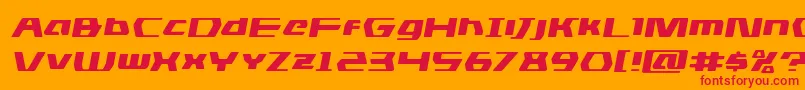 dsmanexpandsemital Font – Red Fonts on Orange Background