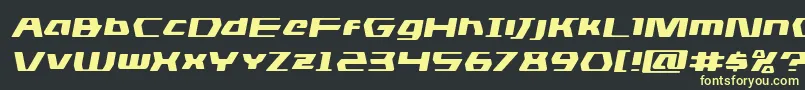 dsmanexpandsemital Font – Yellow Fonts on Black Background