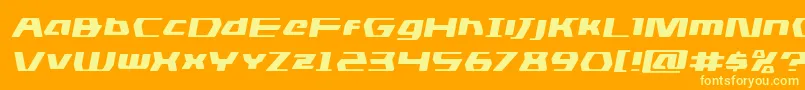 dsmanexpandsemital Font – Yellow Fonts on Orange Background