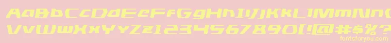 dsmanexpandsemital Font – Yellow Fonts on Pink Background