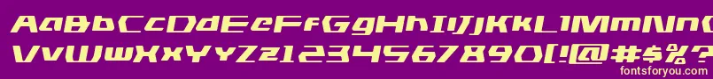 dsmanexpandsemital Font – Yellow Fonts on Purple Background