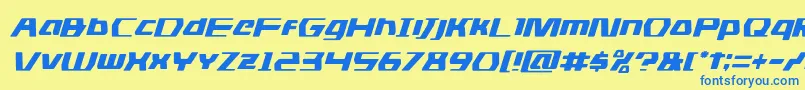 dsmanital Font – Blue Fonts on Yellow Background