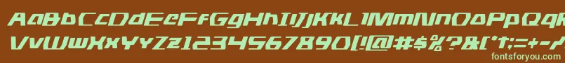 dsmanital Font – Green Fonts on Brown Background