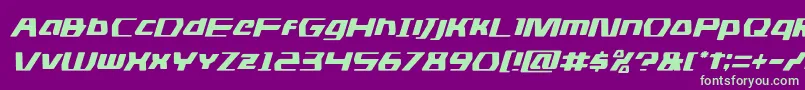 dsmanital Font – Green Fonts on Purple Background