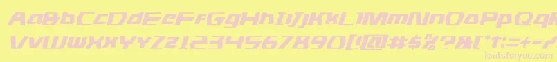 dsmanital Font – Pink Fonts on Yellow Background