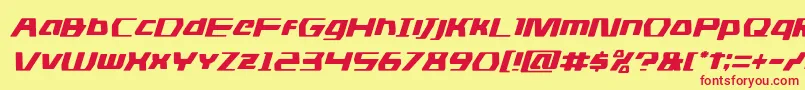 dsmanital Font – Red Fonts on Yellow Background