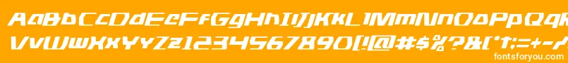 フォントdsmanital – オレンジの背景に白い文字