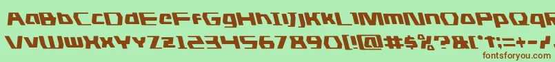 Czcionka dsmanleft – brązowe czcionki na zielonym tle
