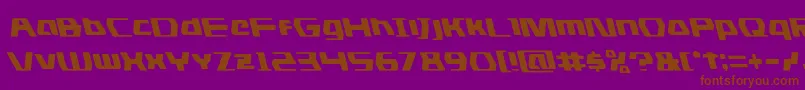 dsmanleft-Schriftart – Braune Schriften auf violettem Hintergrund