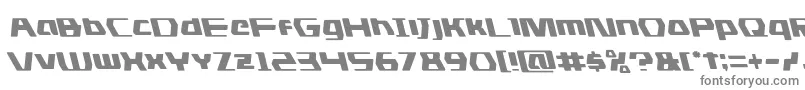 フォントdsmanleft – 白い背景に灰色の文字