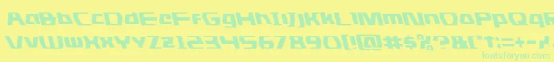 dsmanleft Font – Green Fonts on Yellow Background