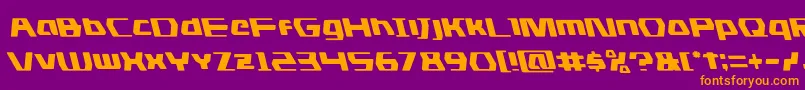 dsmanleft Font – Orange Fonts on Purple Background