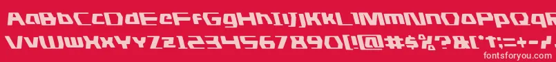 dsmanleft Font – Pink Fonts on Red Background