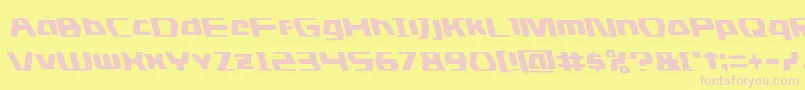 dsmanleft Font – Pink Fonts on Yellow Background