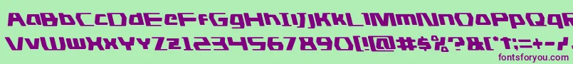 dsmanleft Font – Purple Fonts on Green Background