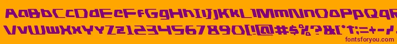 dsmanleft Font – Purple Fonts on Orange Background