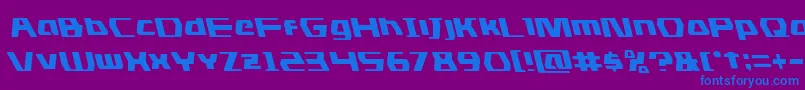 dsmanleft Font – Blue Fonts on Purple Background