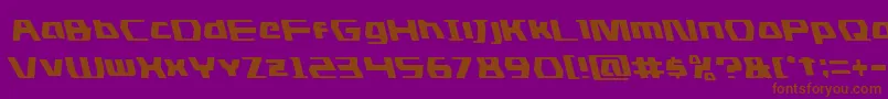 dsmanleft Font – Brown Fonts on Purple Background