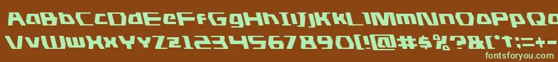 dsmanleft Font – Green Fonts on Brown Background