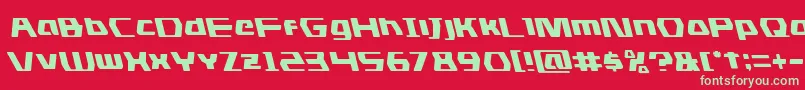 dsmanleft Font – Green Fonts on Red Background