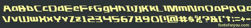 dsmanleft Font – Yellow Fonts on Black Background