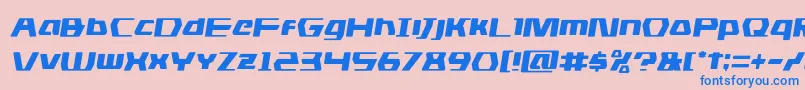 フォントdsmansemital – ピンクの背景に青い文字