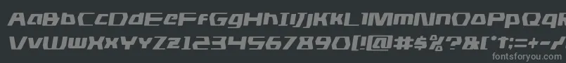 フォントdsmansemital – 黒い背景に灰色の文字