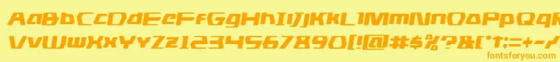 dsmansemital Font – Orange Fonts on Yellow Background