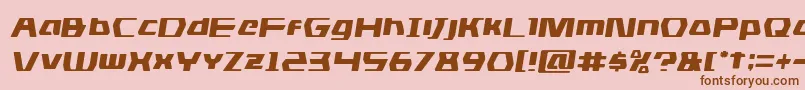 フォントdsmansemital – ピンクの背景に茶色のフォント