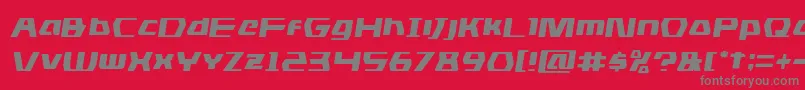 dsmansemital Font – Gray Fonts on Red Background