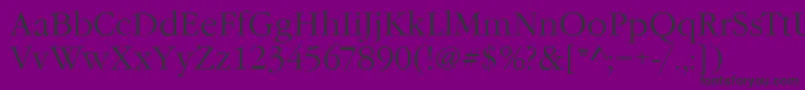 GarfeldNovaLight Font – Black Fonts on Purple Background