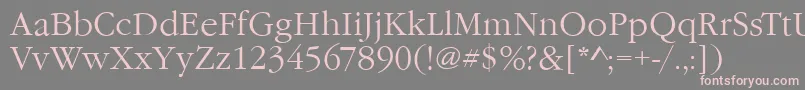 GarfeldNovaLight Font – Pink Fonts on Gray Background