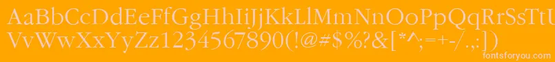 GarfeldNovaLight Font – Pink Fonts on Orange Background