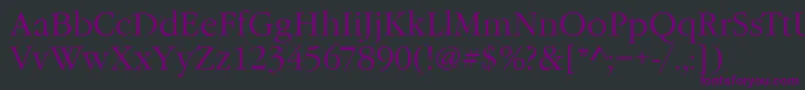 GarfeldNovaLight Font – Purple Fonts on Black Background