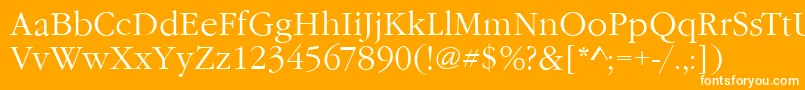 GarfeldNovaLight Font – White Fonts on Orange Background