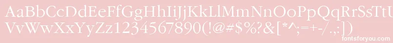 GarfeldNovaLight Font – White Fonts on Pink Background