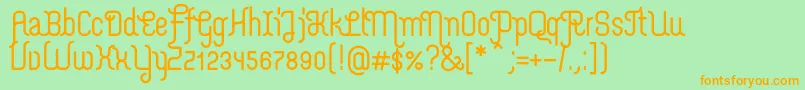 MerijntjeBold Font – Orange Fonts on Green Background