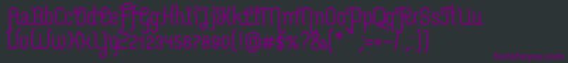 Więcej informacji o czcionce MerijntjeBold Czcionka MerijntjeBold – fioletowe czcionki na czarnym tle